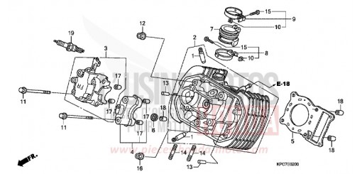 FRONT CYLINDER HEAD XL125V9 de 2009